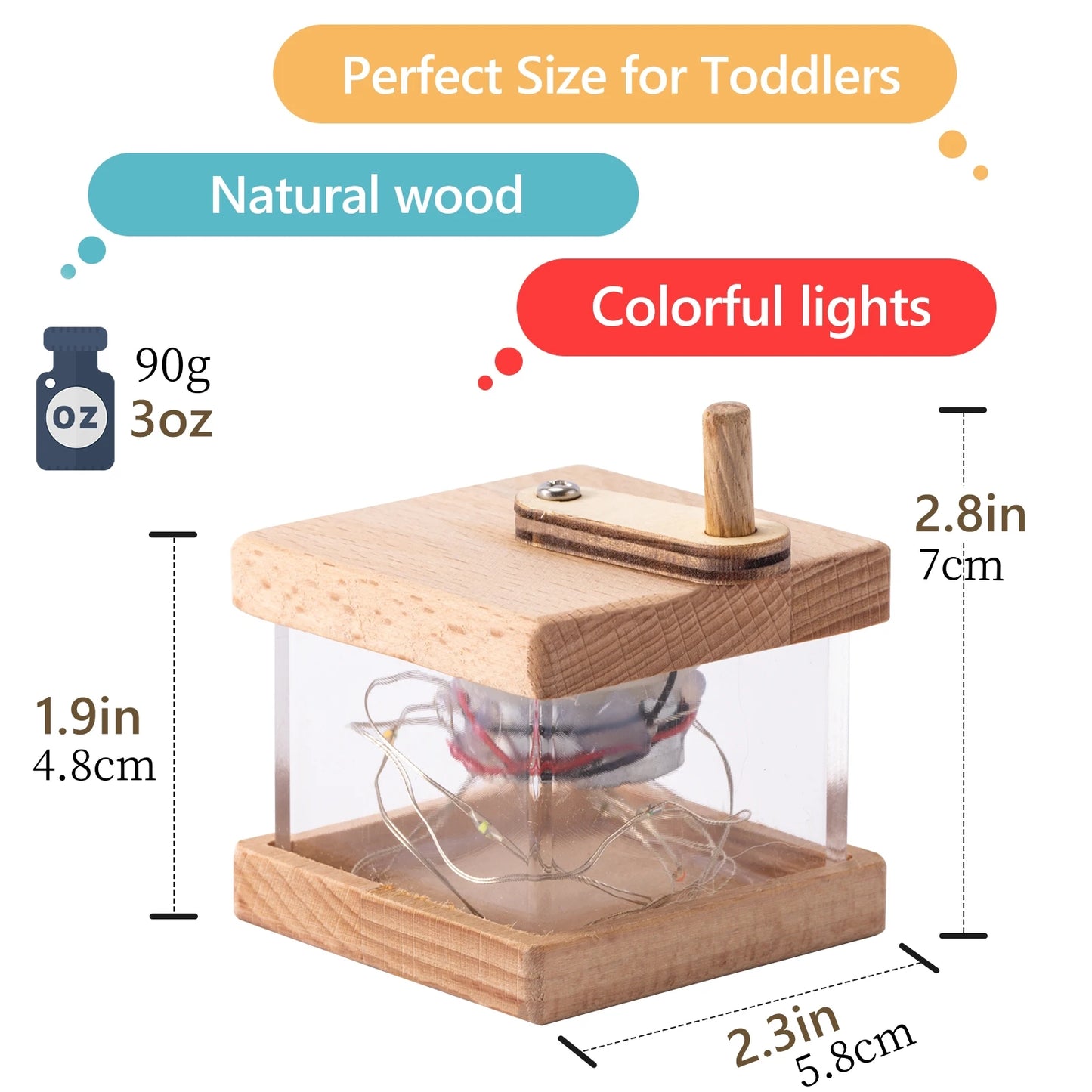 Busy Board aus Holz mit LED-Licht - AnBook