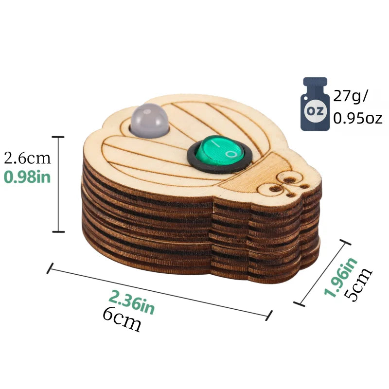 Busy Board aus Holz mit LED-Licht - AnBook