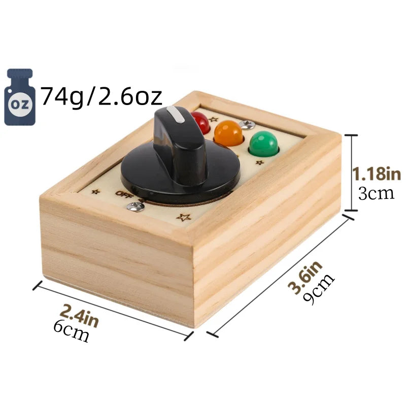 Busy Board aus Holz mit LED-Licht - AnBook
