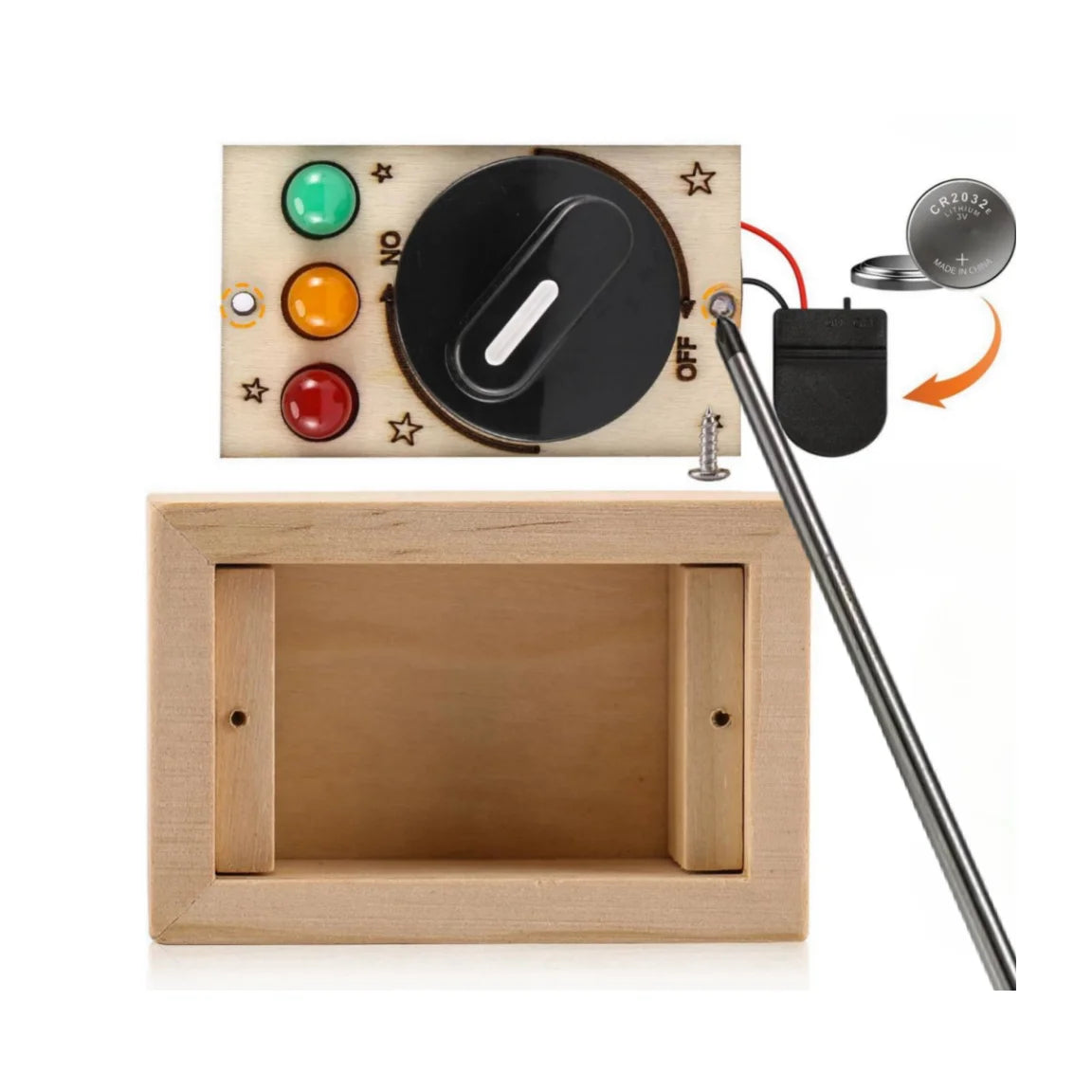 Busy Board aus Holz mit LED-Licht - AnBook